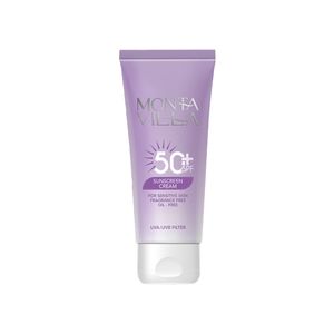 ضد آفتاب  بی رنگ مونتا ویلا spf50 مدل 01 مناسب انواع پوست حجم 50 میلی لیتر